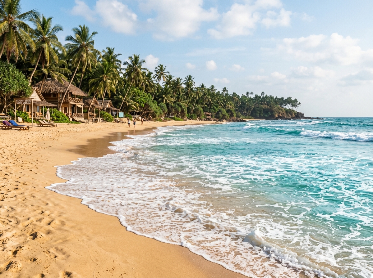 Golden shores of Ahangama right outside Beach House Goviyapana