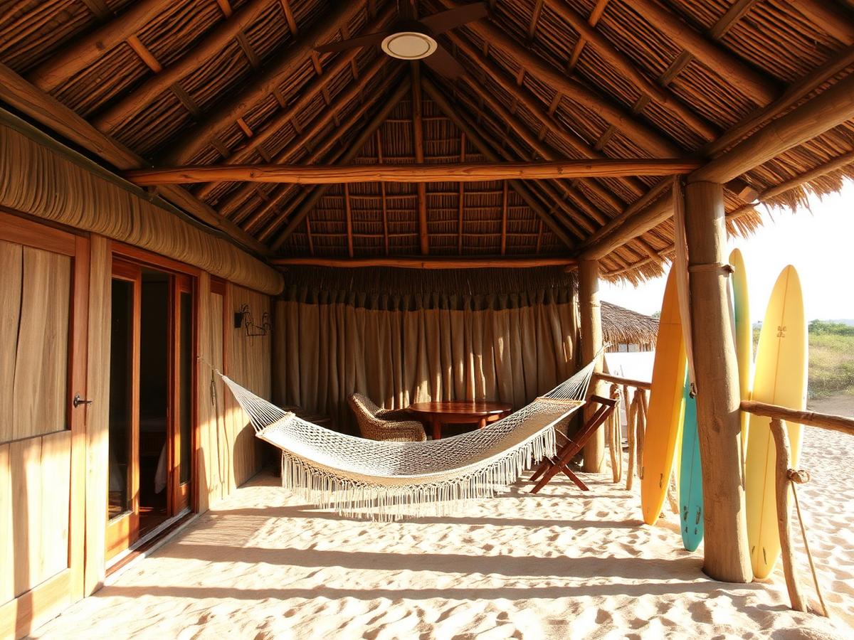 Beach Cabana Hammock Veranda Ahangama — Rooms at Beach House Goviyapana boutique retreat in Ahangama, Southern Province, Sri Lanka